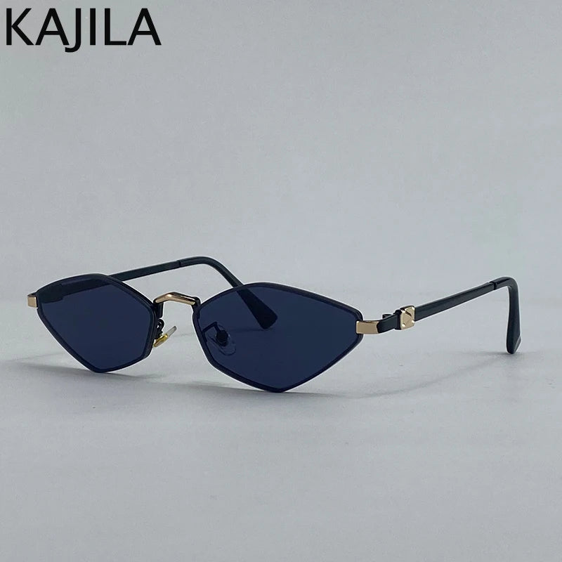 Small Frame Hexagon Punk Sunglasses Women 2026 Luxury Brand Polygon Sun Glasses For Ladies Classic Shades Cat Eye Eyewear