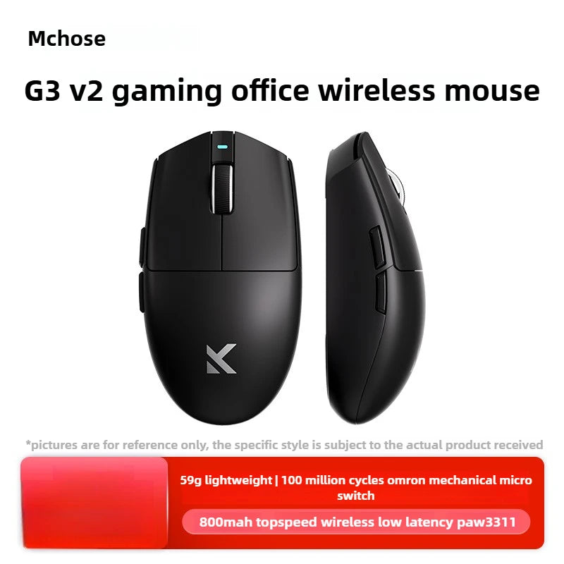 MCHOSE G3 V2 PRO Wireless Mouse Bluetooth Tri-Mode Ergonomic Gaming Mouse Lightweight Office Mouse for Laptop & PC