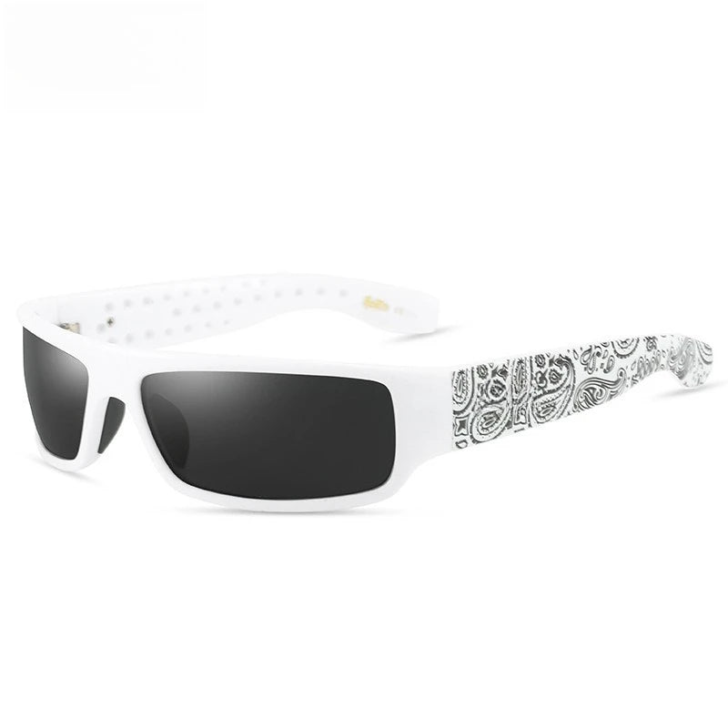 Polarized Chicano Sunglasses, Square Frame Design, UV400 Lens, Hip Hop Streetwear, Retro West Coast Accessory