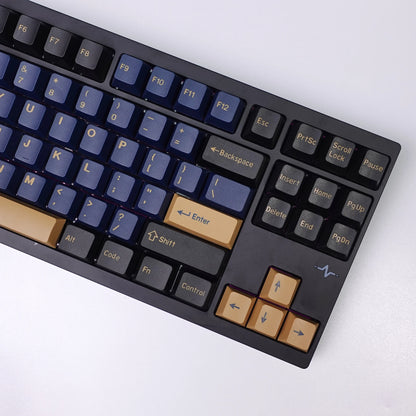 KBDiy 174 Keys GMK Blue Samurai Keycaps for Mechanical Keyboard  PBT Cherry Profile GMK Keycap Double Shot for Aula F75 F87 F99