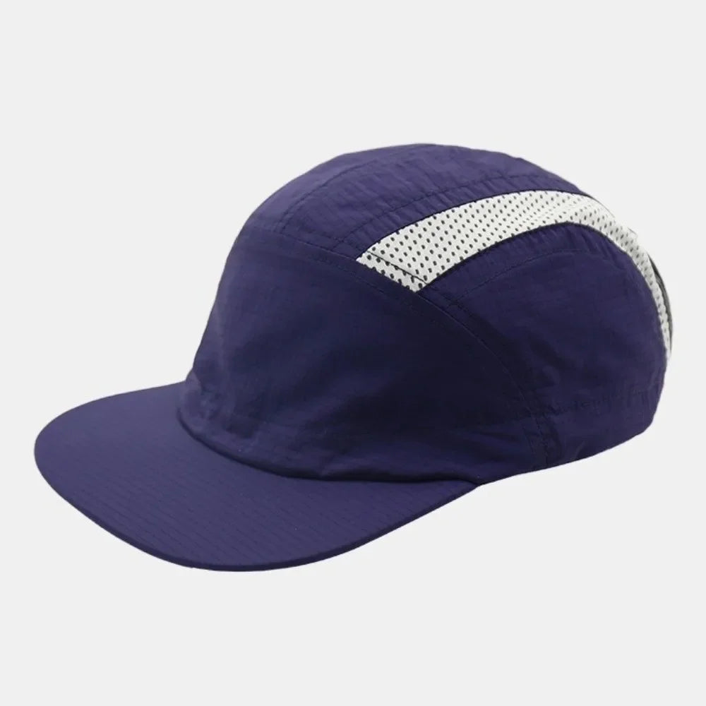 Retro Japanese Style Hip-hop Hats 5 Panel Thin Flat Brimmed Baseball Cap Quick-drying Breathable Sunscreen Hat Unisex