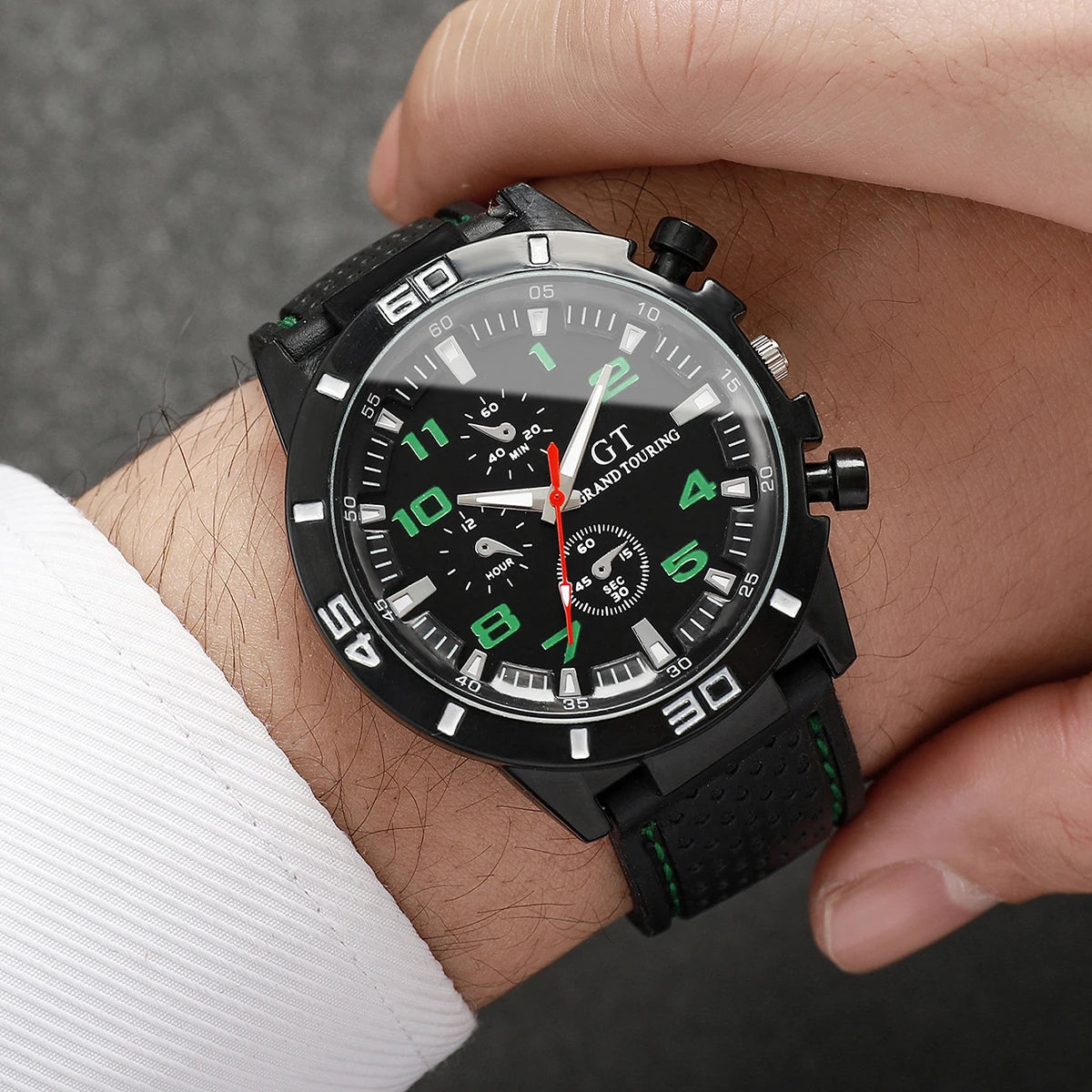 Men Sports Watches Casual Silicone Band Men's Quartz Watch Clock Reloj Hombre（Without Box）