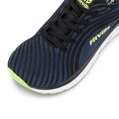 FitVille-schoenen met brede teenruimte voor heren, goed gedempte extra brede schoenen, antislip, breed, lichtgewicht en ademend, voor hardlopen