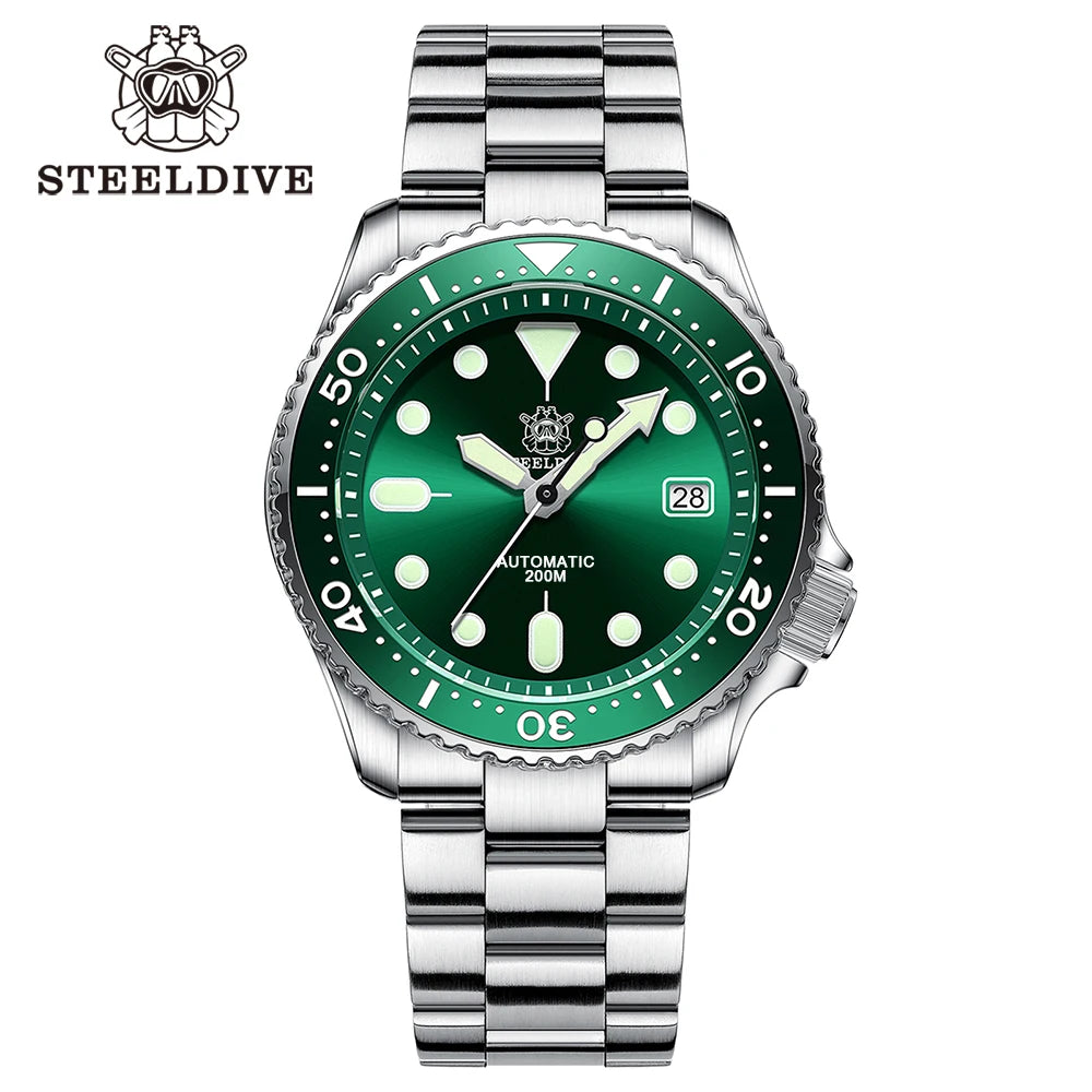 Steeldive SD1973 Men's watch Dive Watch Automatic Mechanical Men's watch NH35 Bracelet 41mm  Diver watch men watches