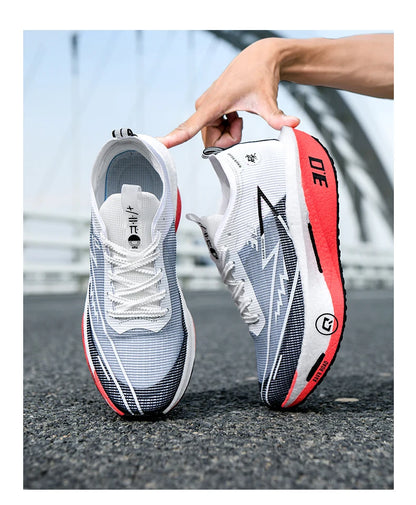 Running Shoes Speciality Men Marathon Sports Carbon Board Breathable Ultralight Women Comfy Athletic Cushion Stability Sneakers