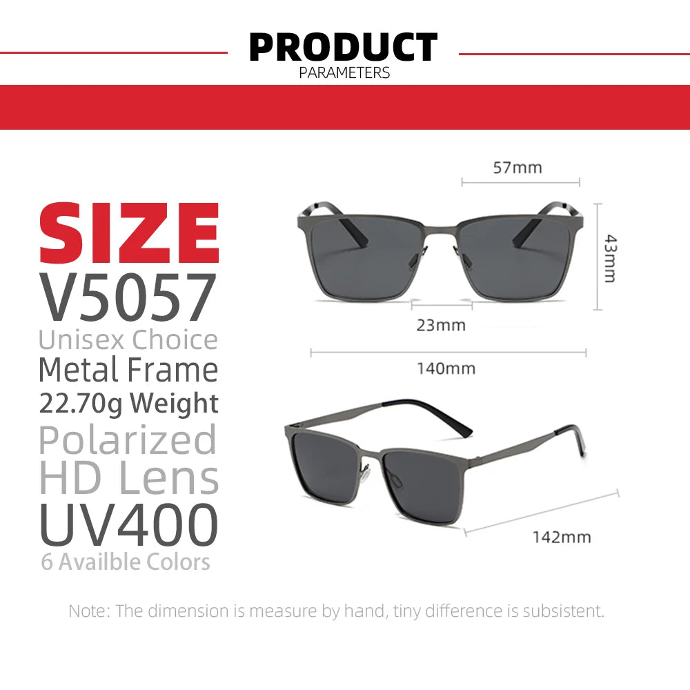 Men’s Retro Rectangular Polarized Sunglasses VIVIBEE, Matte Black UV400 Eyewear, Women Stylish Outdoor Driving Glasses