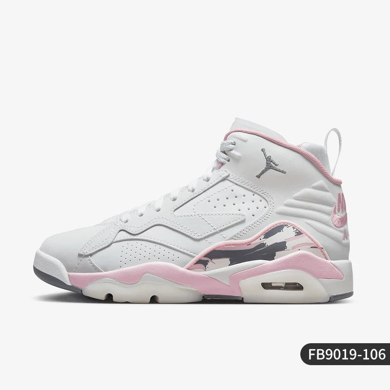 Sapatilhas de basquetebol Nike genuínas JORDAN para mulher, de cano alto, almofadadas, resistentes ao desgaste e práticas FB9019-106