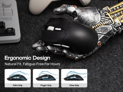 EPOMAKER Click Lite kabelgebundene/BT/2.4GHz kabellose Gaming-Maus mit PAW3311-Sensor, 800 bis 24000 DPI und 500mAh Akku für PC/Mac/Linux