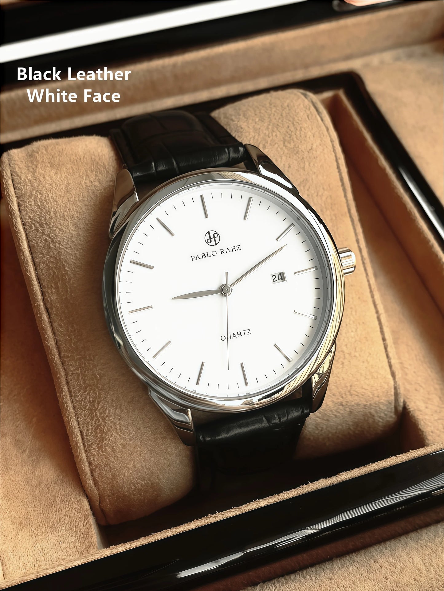 PABLO RAEZ Actual Photo Classic Top Brand Luxury Men Watch Male Date Casual Clock Leather Waterproof Quartz Business Wristwatch