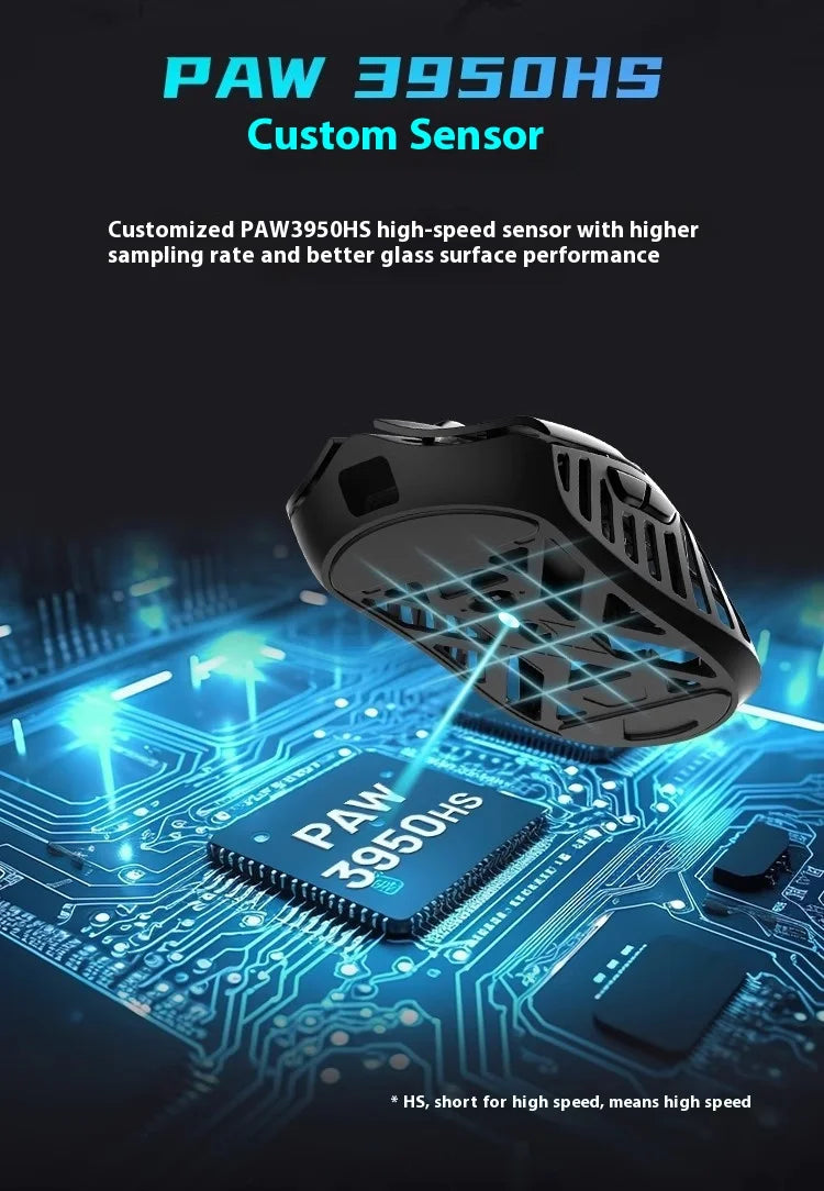 WLmouse Beast X Max Wireless Gaming Mouse with PAW3950HS Sensor, Magnesium Alloy, 8K Polling Rate, Ultra-Lightweight Wireless Gaming Mouse