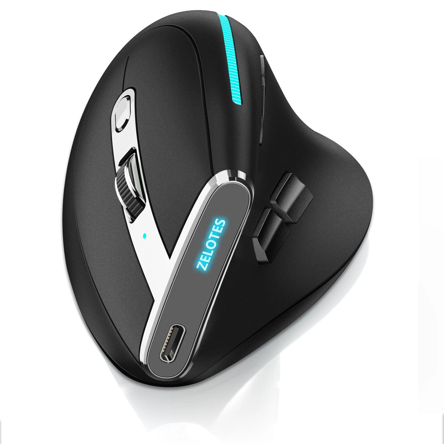 Lefon F26C Vertical Wireless Ergonomic Mouse with OLED Screen, Bluetooth Rechargeable RGB Mouse, 3200 DPI Optical Gaming Mouse for PC & Laptop