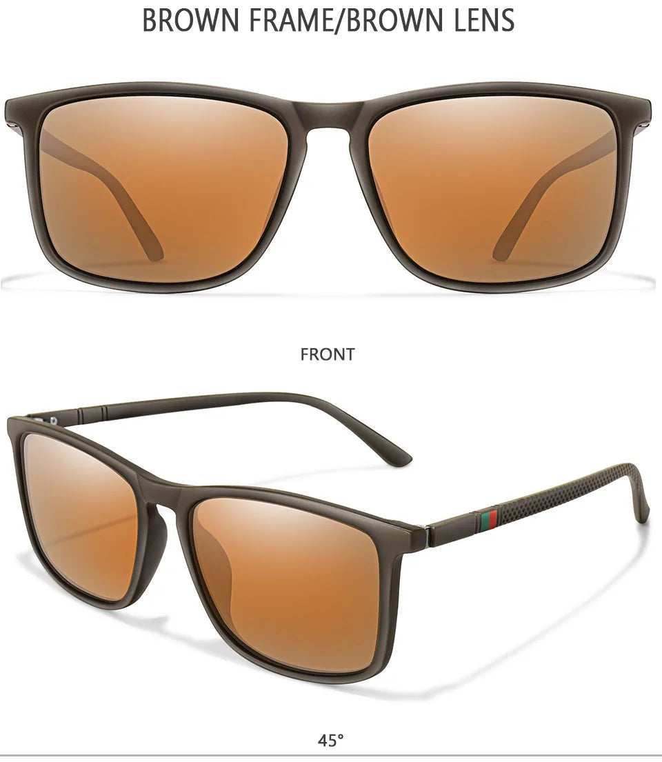 New Luxury Brand Polarized Sunglasses Men Square Frame Classic Women Glasses Driving Fishing Eyewear Gafas De Sol Hombre