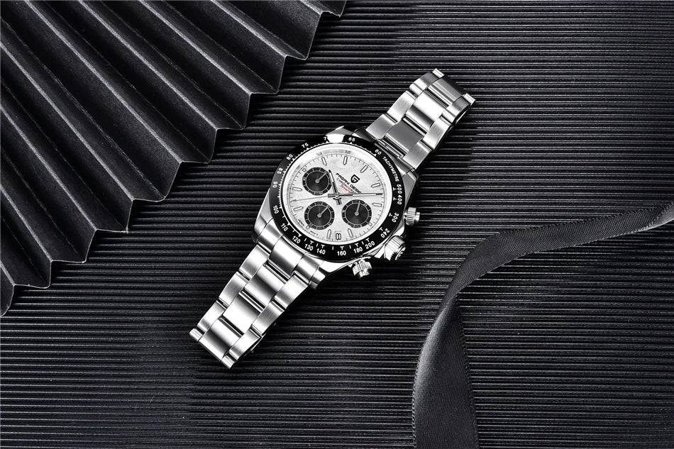 PAGANI DESIGN V2 40MM Quadrante meteorite Orologio da uomo al quarzo Cronografo retro in zaffiro Orologio impermeabile da uomo Reloj0 hombr