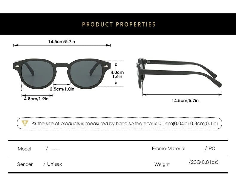 Simple Vintage Round Sunglasses Women Men 2025 Luxury Brand Design Retro Rivet Yellow Blue Lens Square Sun Glasses Female UV400