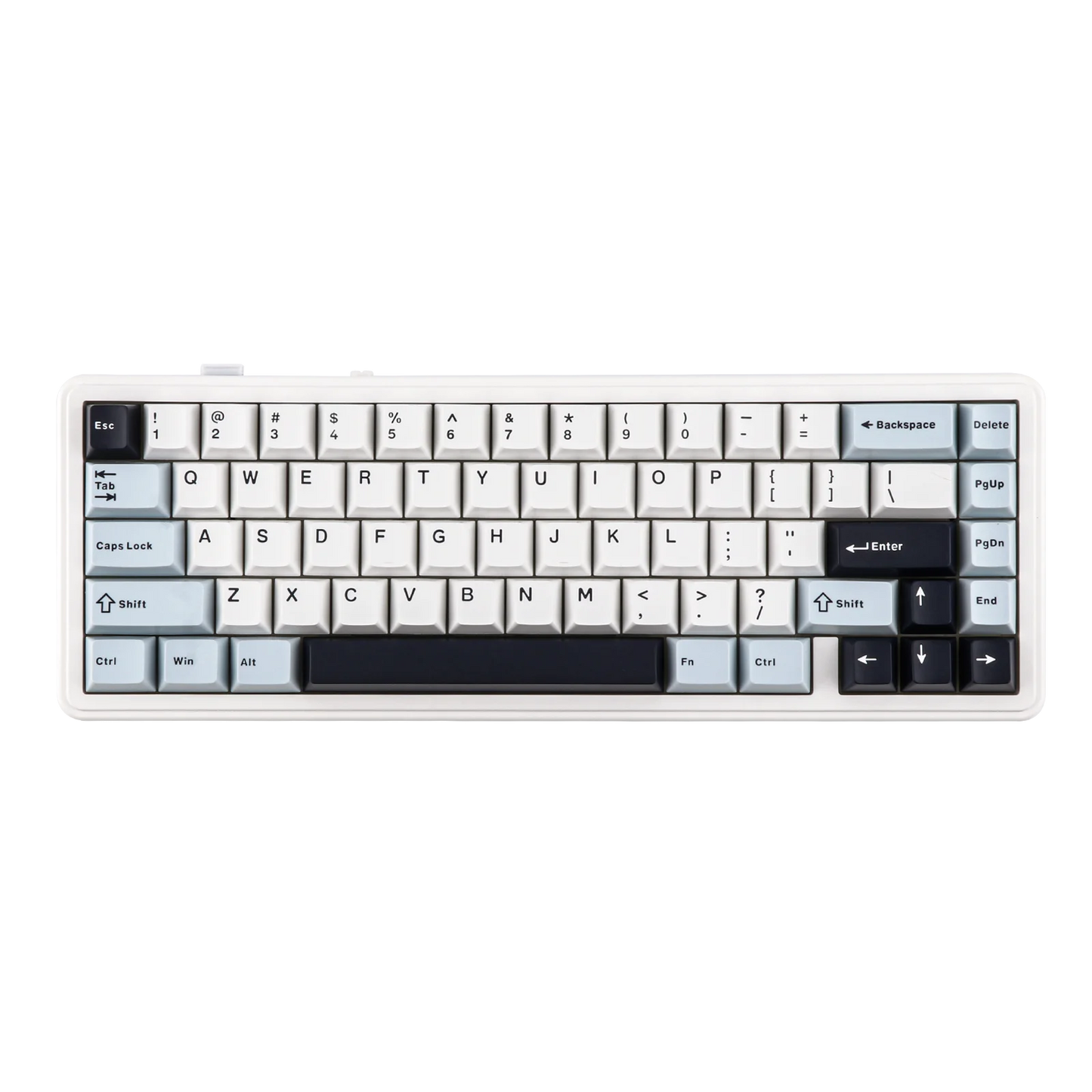 Teclado mecânico EPOMAKER x AULA F65 com layout 65%, hot-swap, montagem gasket e ligação com fios/Bluetooth/2.4G sem fios para Mac/Win