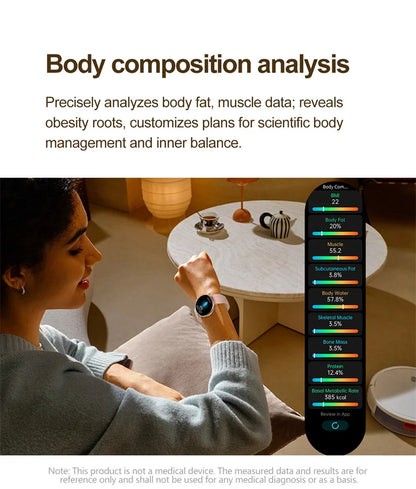 New 1.32inch Smart Watch For Women Health ECG Health Lady Watches Full Touch Screen Call Custom Dial Diamond Strap Smartwatch