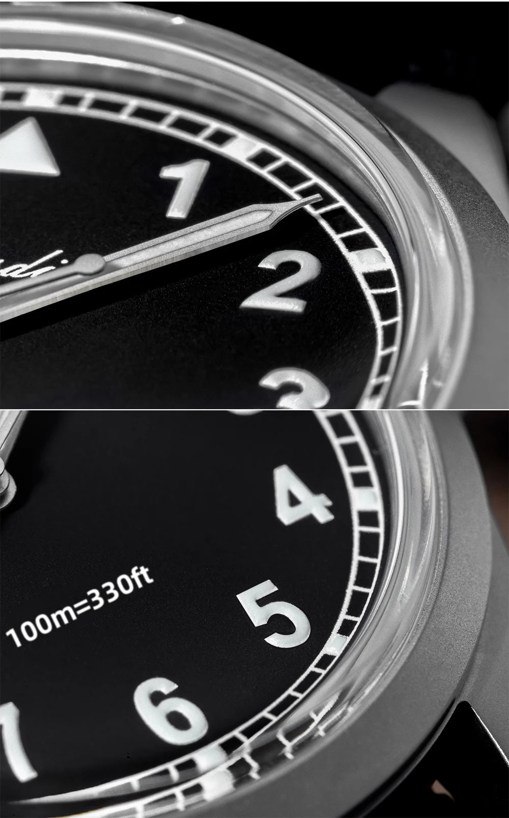 ADDIESDIVE Luxury Quartz Watch For Men New 36mm AR Coated Bubble Glass AD2079 Luminous 100m Waterproof Stainless Steel Men Gift