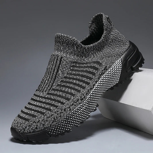 Men Casual Sport Shoes Breathable Lightweight Sneakers Outdoor Mesh Black Running Shoes Athletic Jogging Tennis Walking Shoes