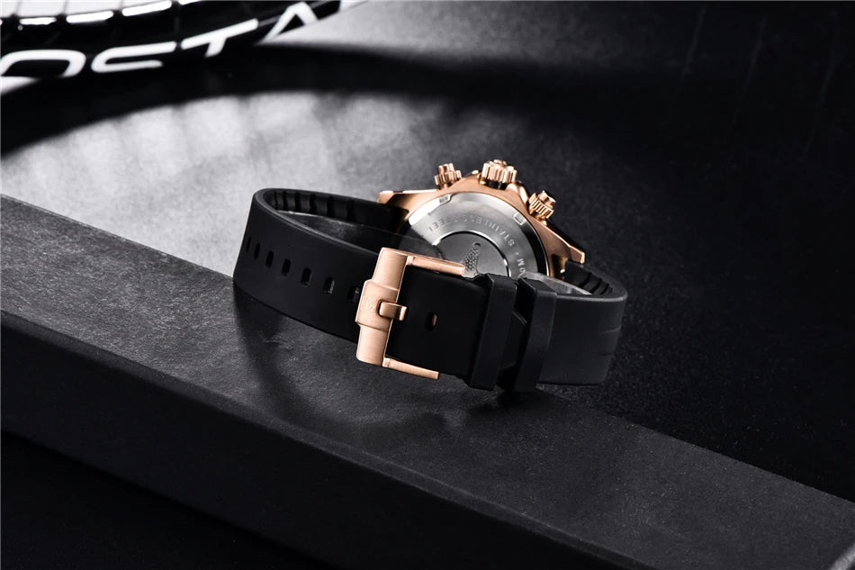 PAGANI DESIGN V2 40MM Quadrante meteorite Orologio da uomo al quarzo Cronografo retro in zaffiro Orologio impermeabile da uomo Reloj0 hombr