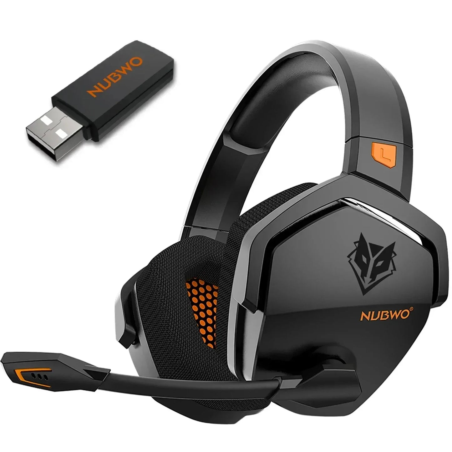 NUBWO G06 Pro Wireless Gaming Headset with Charging Station – Bluetooth 5.3 Gaming Headphones for PS5, PS4 & PC with ENC Microphone and 120-Hour Battery Life
