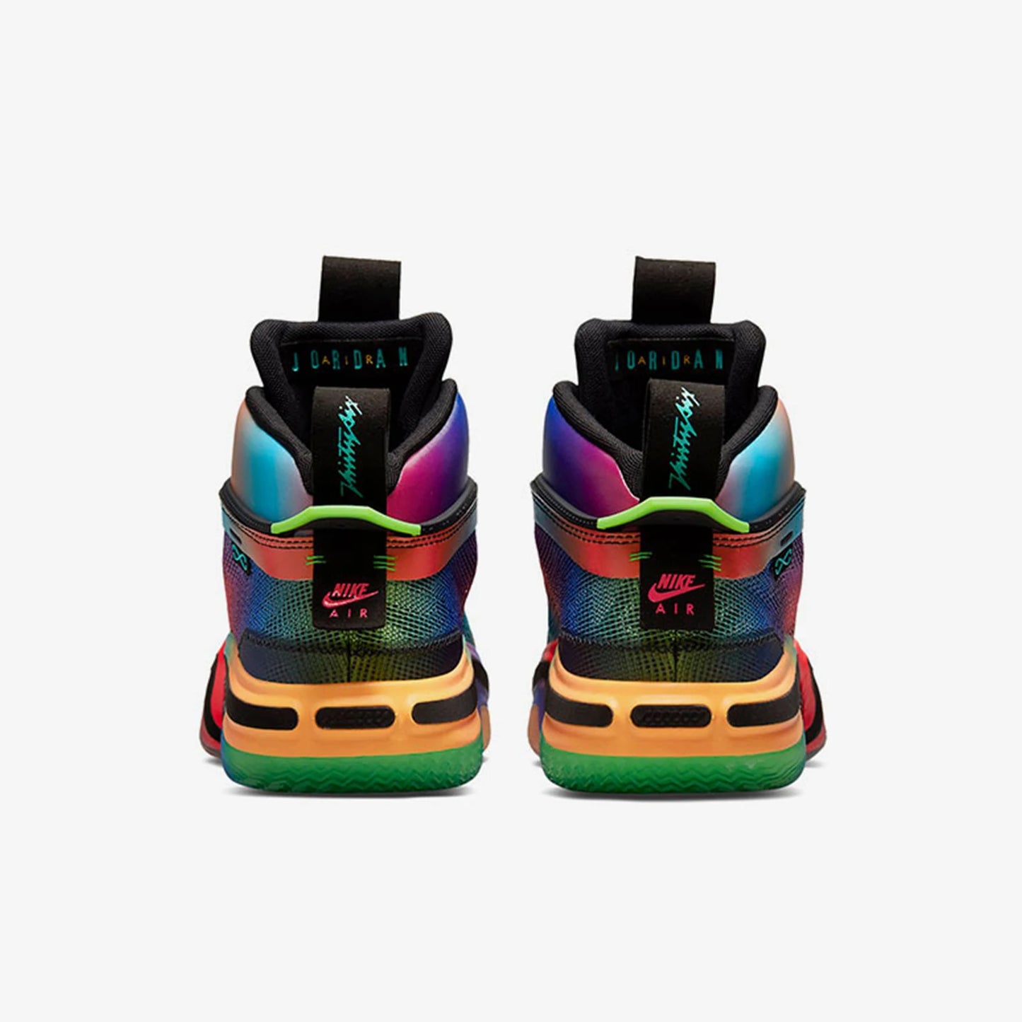 Sapatilhas de Basquetebol Nike Authentic Jordan Unissexo Rainbow Mid-Top Duráveis DN4200-064