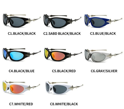 Steampunk Y2k Sport Sunglasses Women 2026 Luxury Men Sun glasses For Female 2000's Futuristic Goggles Eyewear Accessories Lenses