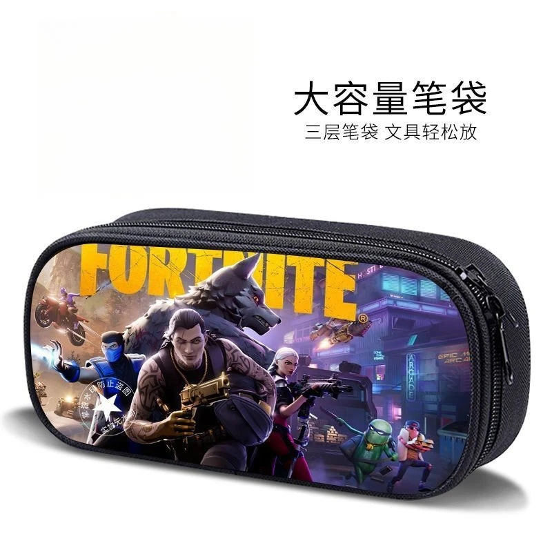 Fortnite new style elementary school student personalized pencil case game peripheral cartoon large capacity stationery bag gift