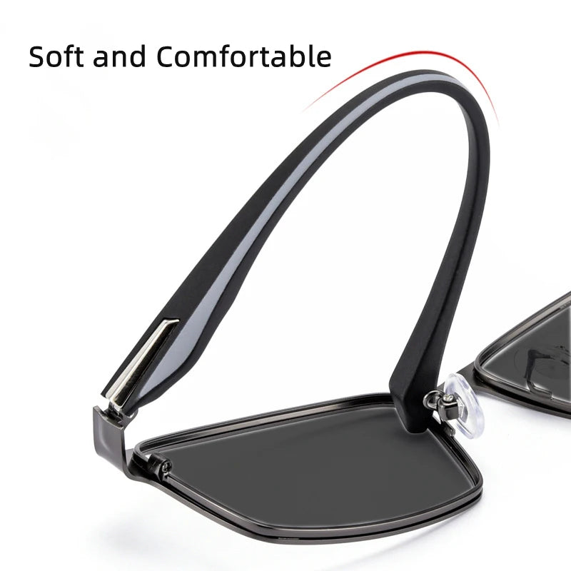 LOERHUNAR Brand Design for Men's Retro Business Myopia Sunglasses with Diopter 0 -0.75 -1.0  -1.5 -1.75 -2.0 -2.5 -3.0 to -6.0