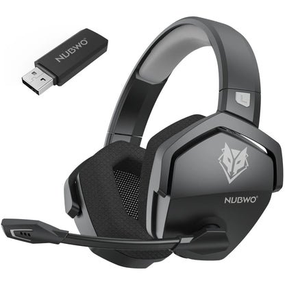 NUBWO G06 Pro Wireless Gaming Headset with Charging Station – Bluetooth 5.3 Gaming Headphones for PS5, PS4 & PC with ENC Microphone and 120-Hour Battery Life