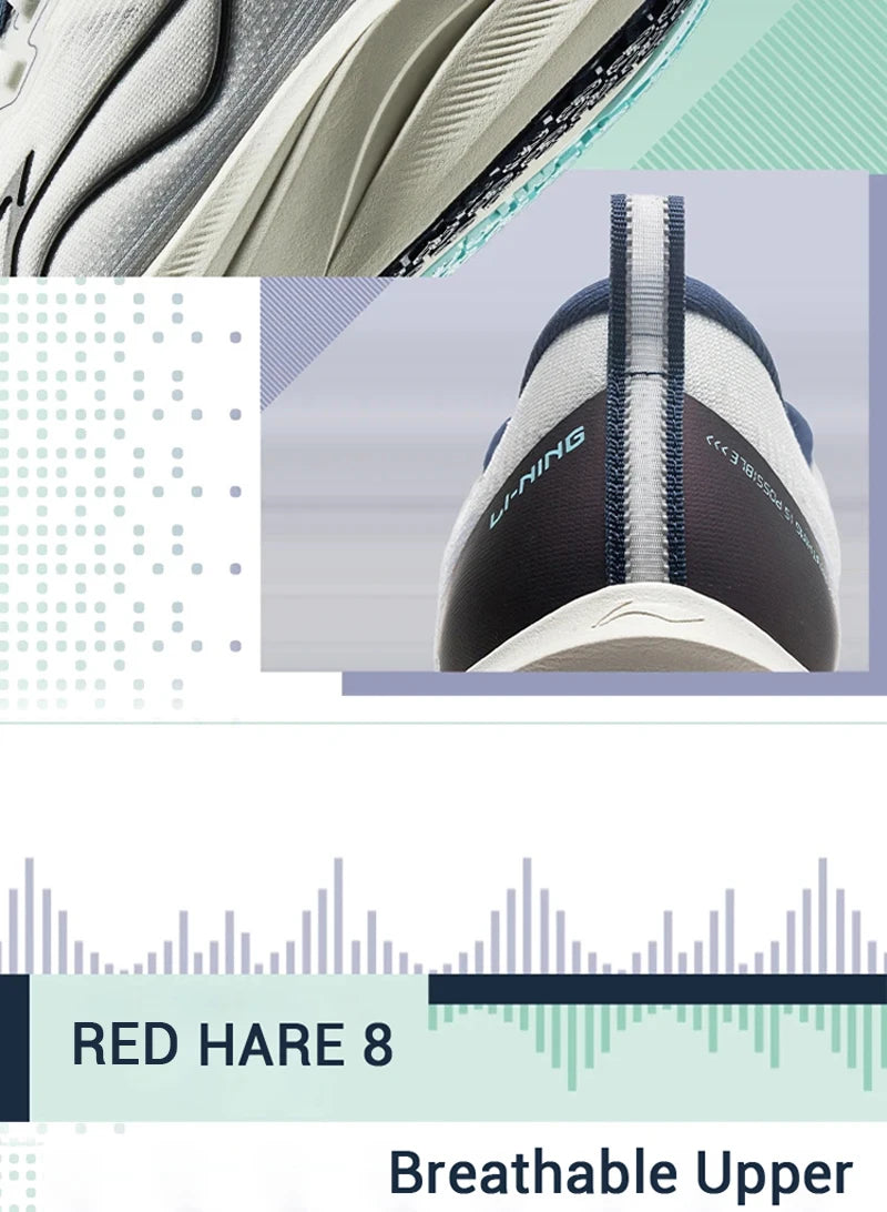 Li-Ning RED HARE 8 racersko til mænd LIGHT FOAM ULTRA reflekterende, støddæmpende og stabile sko LiNing lette sneakers ARPV001