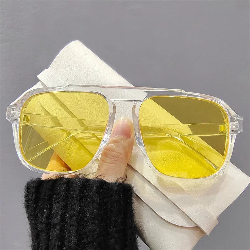 Fashion Female Sun Shades Eyewear Men Women Fashion Double Beam Sunglasses Vintage Outdoor Travel Driving UV400 Goggles
