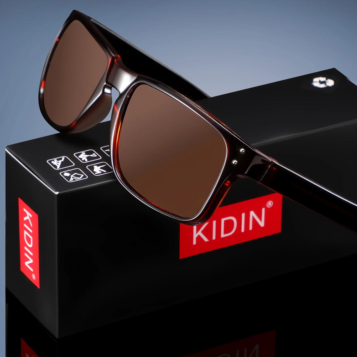 2026 NEW High quality luxury KIDIN brand Polarized sunglasses square Outdoor Sports Party Beach Women men sun glasses UV400