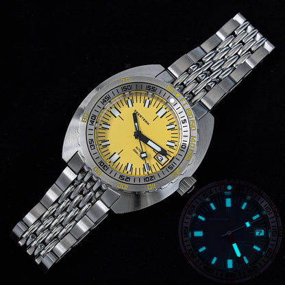 SEESTERN Men Diving Watch Automatic Luminous Date Waterproof Turn Bracelet Wristwatches Retro SUB300T Mechanical Sapphire Glass