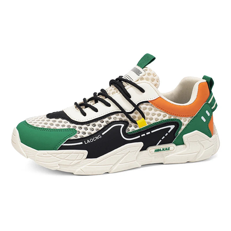 Vyriški sportiniai batai vasarai, tinkliniai, laisvalaikio stiliaus, su raišteliais, vaikščiojimui, 2026 m. naujiena, jaunimui, kasdienėms kelionėms, patogūs ir universalūs sportbačiai
