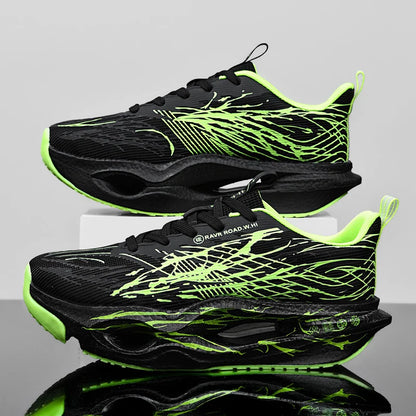 Men Women Ultra Light Carbon Plate Running Shoes Breathable Mesh Upper Soft Midsole Rubber Outsole for Running Training Sneakers