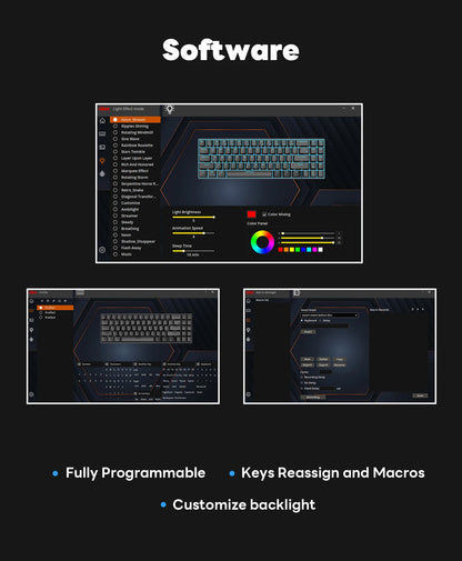 RK ROYAL KLUDGE M75 2.4G Wireless/Bluetooth/USB-C Mechanical Keyboard 81Keys RGB Hot-Swappable Gasket Gamer Keyboard with Screen