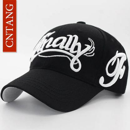 Czapka baseballowa z haftem wielkimi literami – męska letnia czapka codzienna, damska modna czapka typu snapback z bawełny, czapka z daszkiem w stylu hip-hopowym, jesienna czapka z regulowanym paskiem