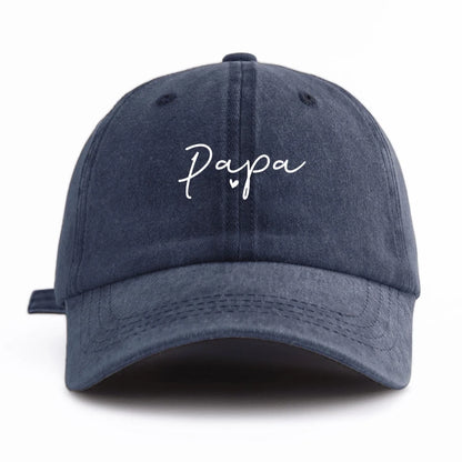 1 szt. Czapka baseballowa PAPA z nadrukiem w stylu „washed”, klasyczna, codzienna, retro, regulowana, lekka, chroniąca przed słońcem, uniwersalna czapka dla kierowców do codziennego noszenia