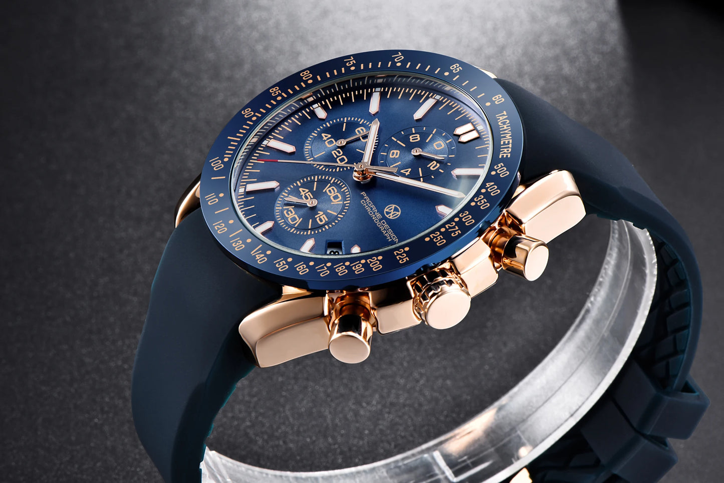 PAGANI DESIGN New 45mm Men Quartz Watch Rubber Belt Men's Luxury Watch Fashion Casual Sports Male Clock Relogio Maasculino