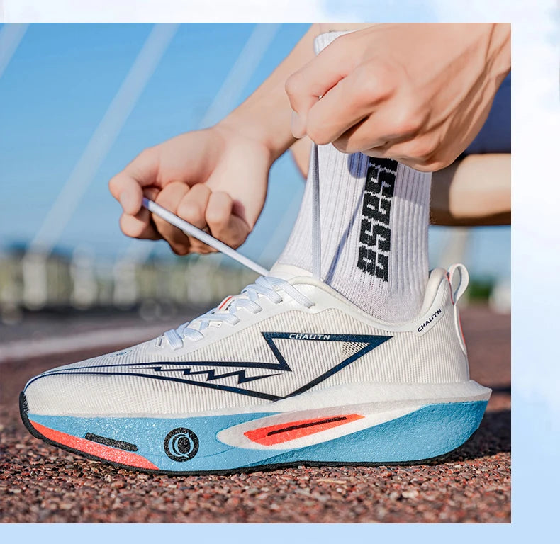 Men Running Shoes Speciality Carbon Plate Sports  Marathon Breathable Lightweight Women Comfortable Nonskid Chunta Sneakers