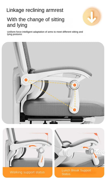 Silla de oficina ergonómica de malla con soporte lumbar, silla de escritorio para ordenador de respaldo alto para adultos, silla de trabajo cómoda para largas jornadas