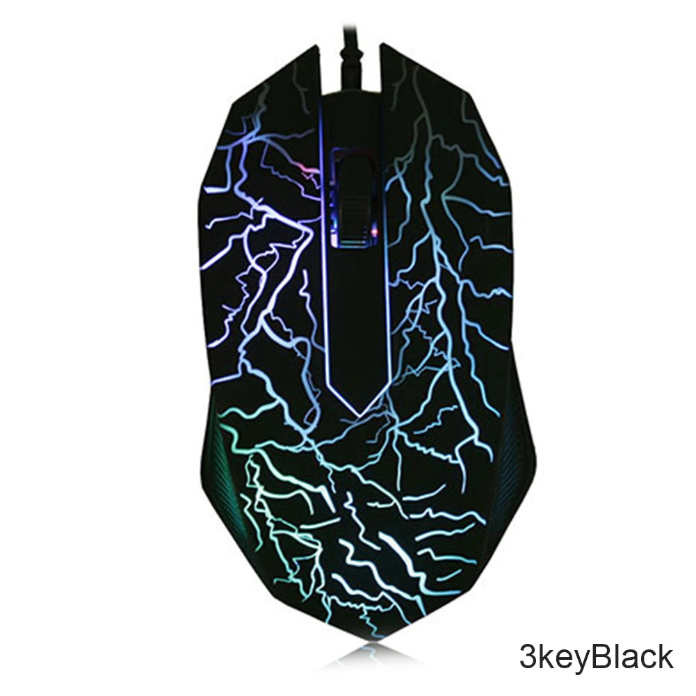 2400 DPI laidinė USB žaidimų pelė su RGB LED apšvietimu, ergonomiška kompiuterio pelė, skirta asmeniniams kompiuteriams, nešiojamiesiems kompiuteriams ir „MacBook“, profesionali 6 mygtukų optinė žaidimų pelė