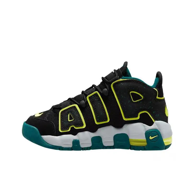 Nike Air More Uptempo leather, trendy, shock-absorbing mid-cut sneakers DQ6200-001