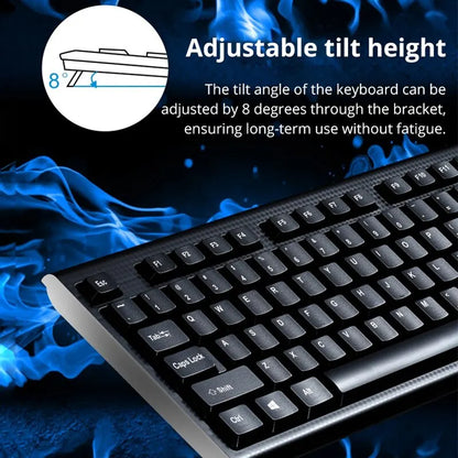 Teclado Individual Q9 USB de Conetor Quadrado para Escritório e Casa, PS2 de Conetor Redondo, com Fio para Computador de Secretária