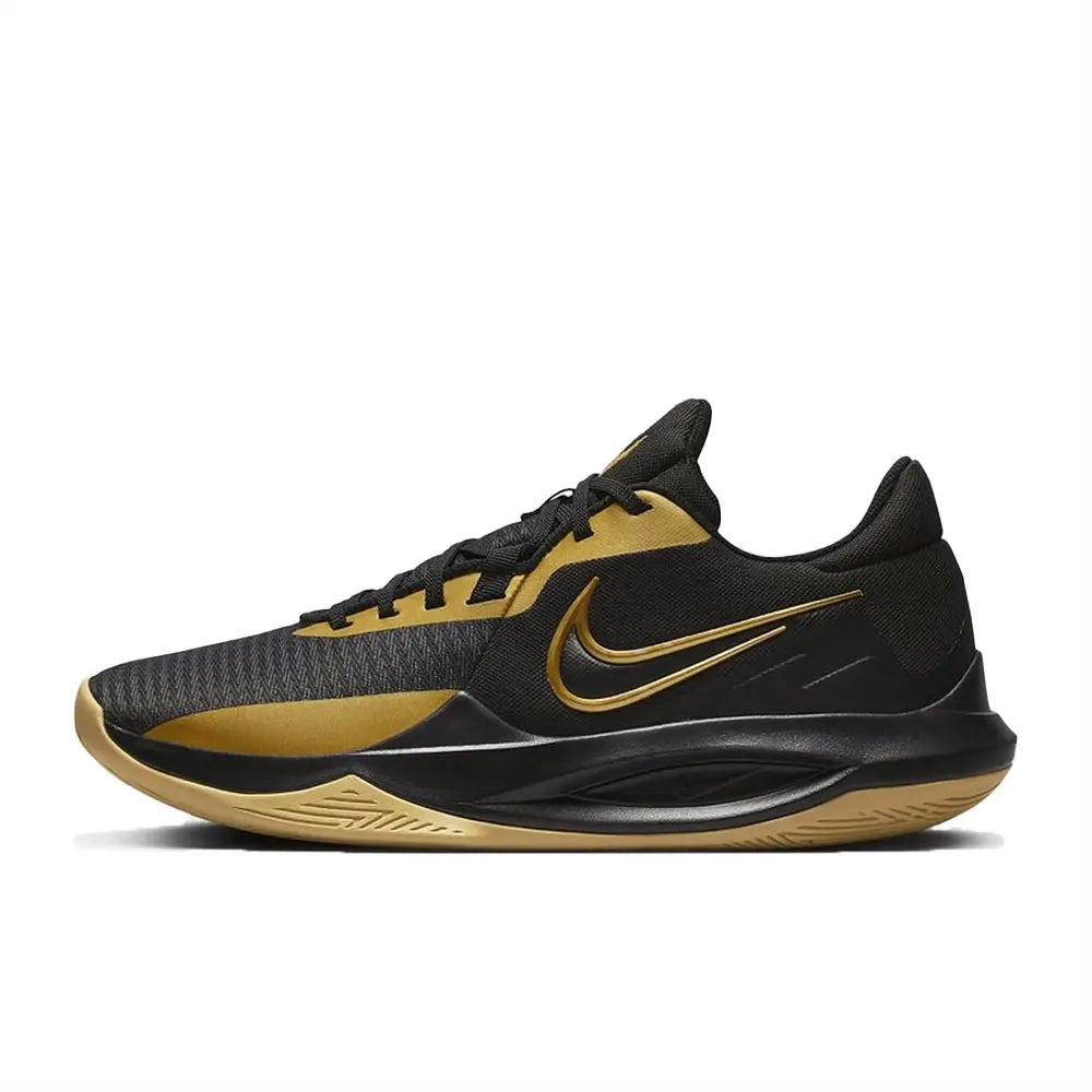 Nike Precision 6 – pohodlné a univerzální nízké basketbalové boty pro muže v černé barvě IO7605-040