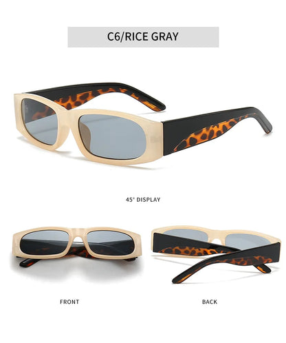 Hiphop Style Narrow Frame Black Sunglasses Men's Retro Effortless Orange Sunglasses UV400