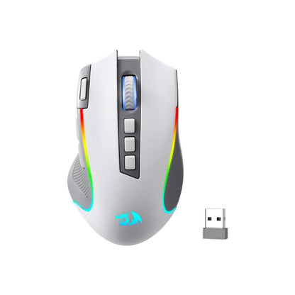 Mouse Gaming Redragon M612 PRO RGB BT 2.4G, ottico wireless 8000 DPI, 9 pulsanti programmabili, 7 modalità retroilluminate, B