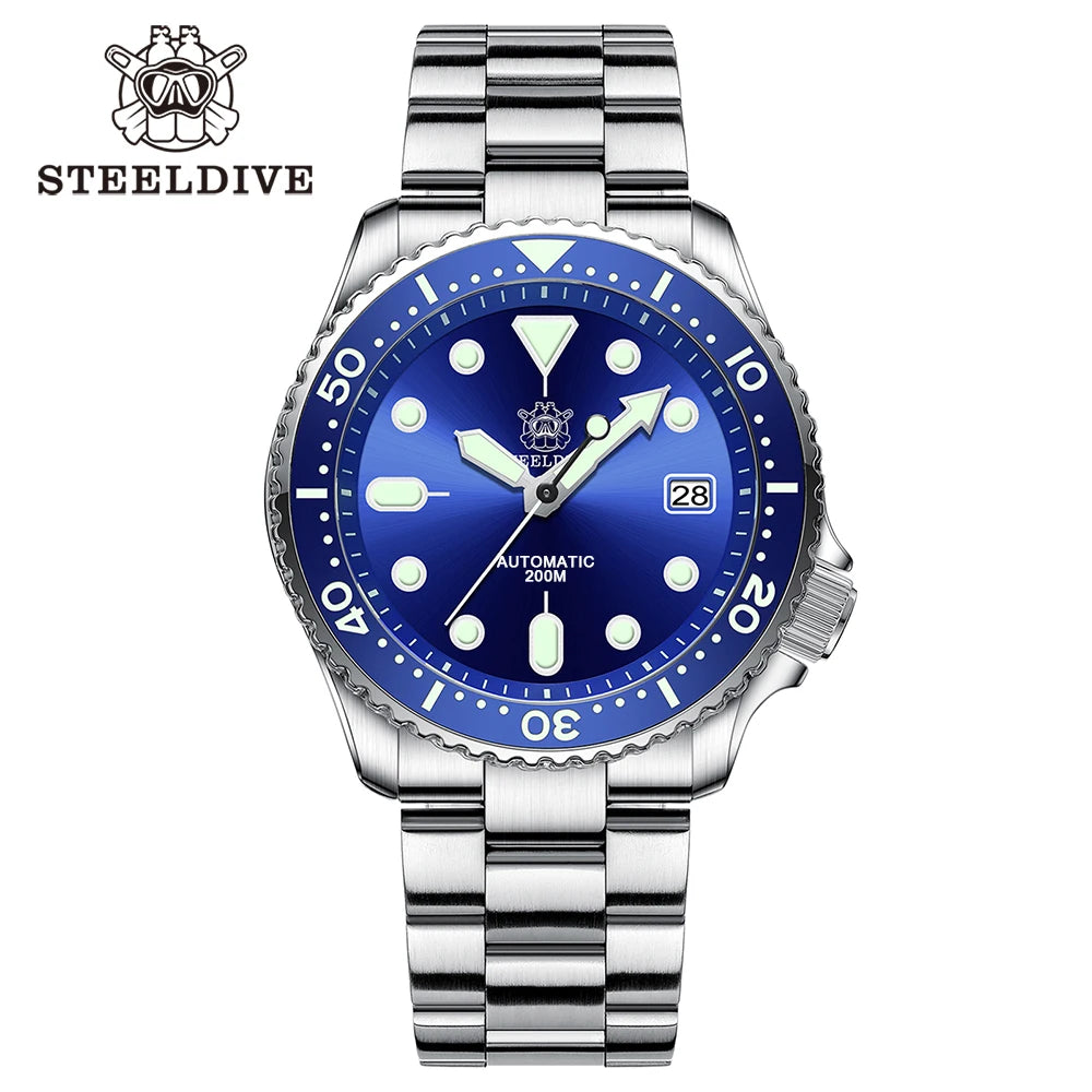 Steeldive SD1973 Men's watch Dive Watch Automatic Mechanical Men's watch NH35 Bracelet 41mm  Diver watch men watches
