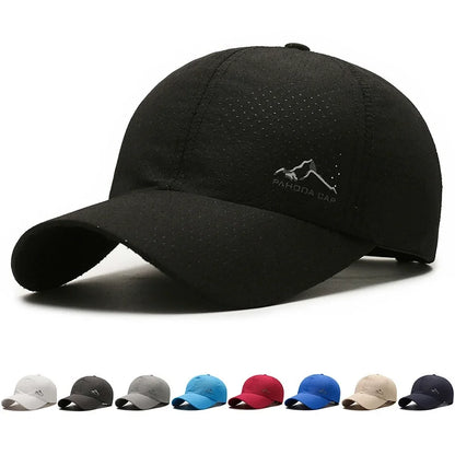 Summer Breathable Mesh Quick Drying Men Women's Baseball Cap Outdoor Sports Travel Fishing Climbing Cycling Runnning Hat