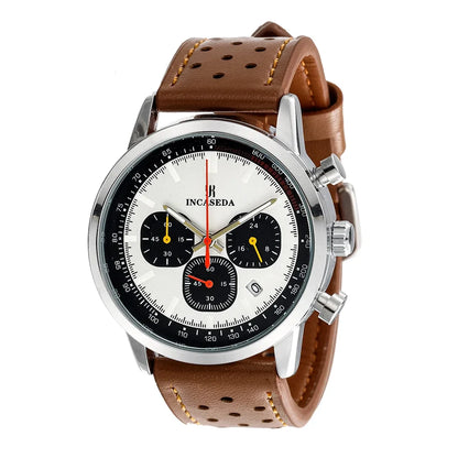 INCASEDA chronograph 42mm multifunctional quartz movement men's luxury series ultra bright luminous fashionable quartz watch